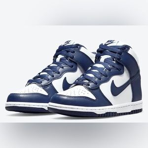 Nike Dunk High (GS) White/Midnight Navy